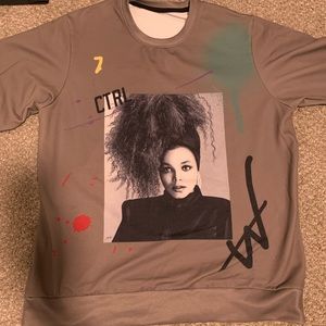 Olive green Janet Jackson sweatshirt